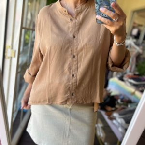 Willow Boxy Shirt - Tan